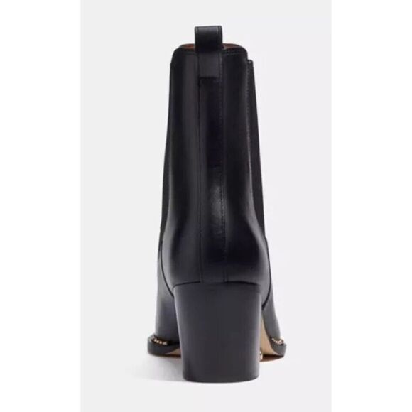 NEW Coach Pierce Leather Ankle Boots Bootie w/ Studs Women's sz 6 Black - Picture 4 of 11